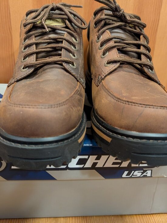 Skechers Mariner Work Boots Mens Size 11.5 Dark Brown Leather 4470/CDB - LNUC main image 13